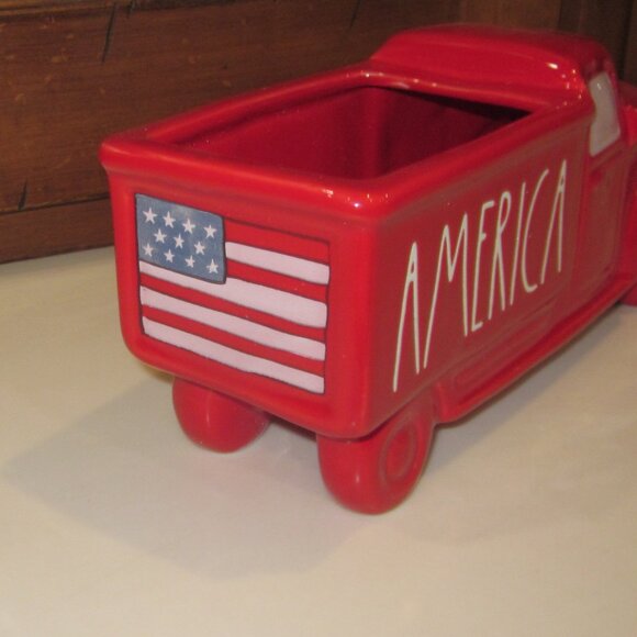 Rae Dunn America Red Truck Ceramic - Picture 2 of 3